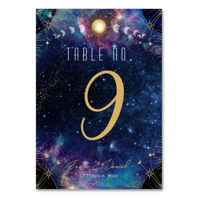 Celestial Moon Phase Table Number (Front)