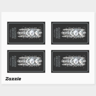 Celestial Moon Phases Mystical Holistic Spiritual Rectangular Sticker