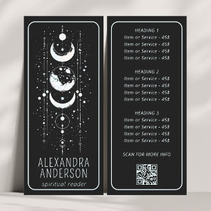 Celestial Moon Phases Mystical Spiritual QR Code Rack Card