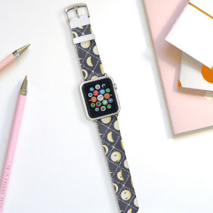 Celestial Moon Phases Pattern Apple Watch Band