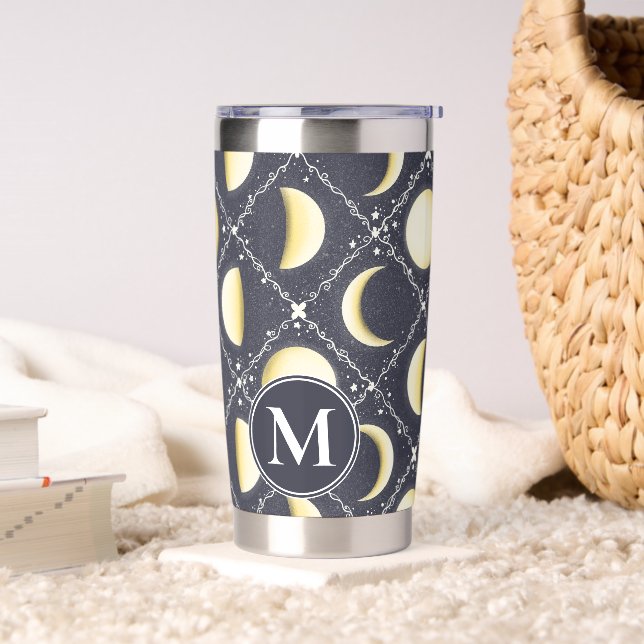 Celestial Moon Phases Pattern Insulated Tumbler (Living Room)