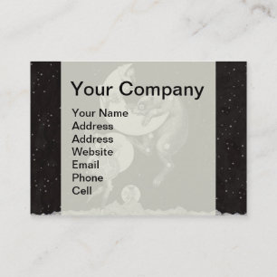 Celestial Moon Sky Universe God Night Illustration Business Card