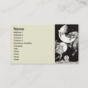 Celestial Moon Sky Universe God Night Illustration Business Card
