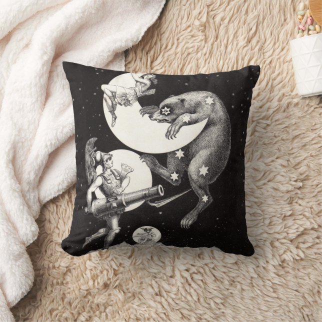 Celestial Moon Sky Universe God Night Illustration Cushion (Blanket)