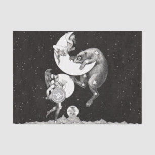 Celestial Moon Sky Universe God Night Illustration Tissue Paper
