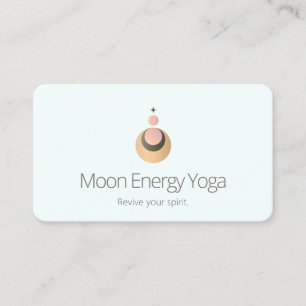 Celestial Moon Star Boho Gold Business Card