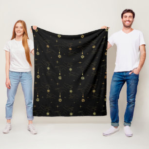 Celestial moon stars blanket
