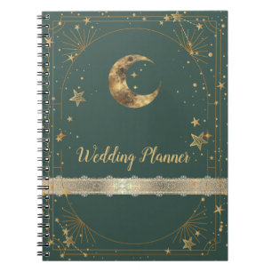 Celestial Moon Stars Frame  Notebook