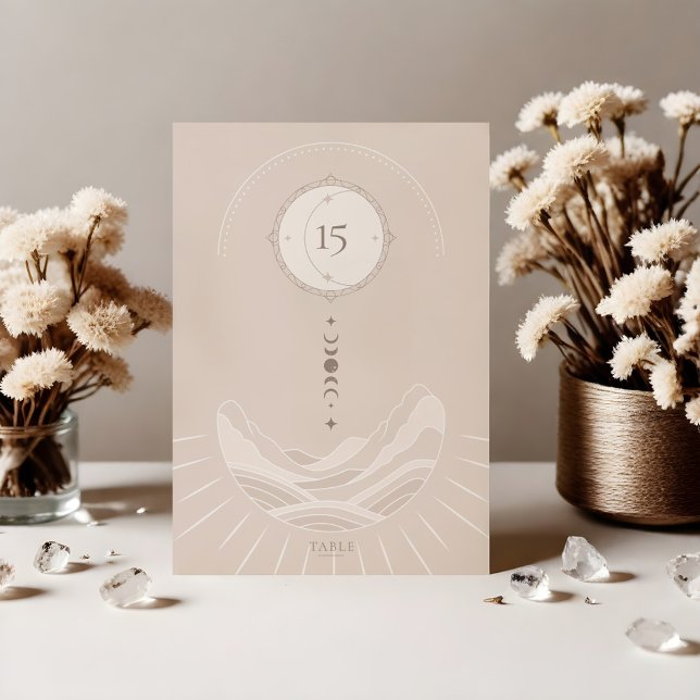 Celestial Moon Stars Holistic Boho Tabel Number Table Number (Celestial Moon Stars Holistic Boho Tabel Number Table Number)