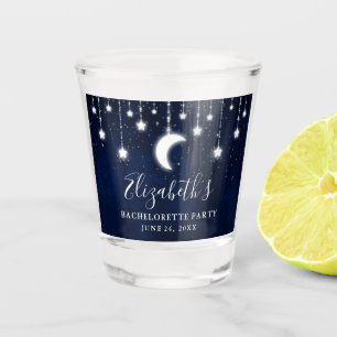 Celestial Moon Stars Lights Bachelorette Party Shot Glass