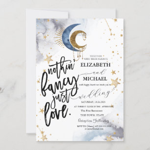 Celestial Moon,Stars Wedding   Invitation