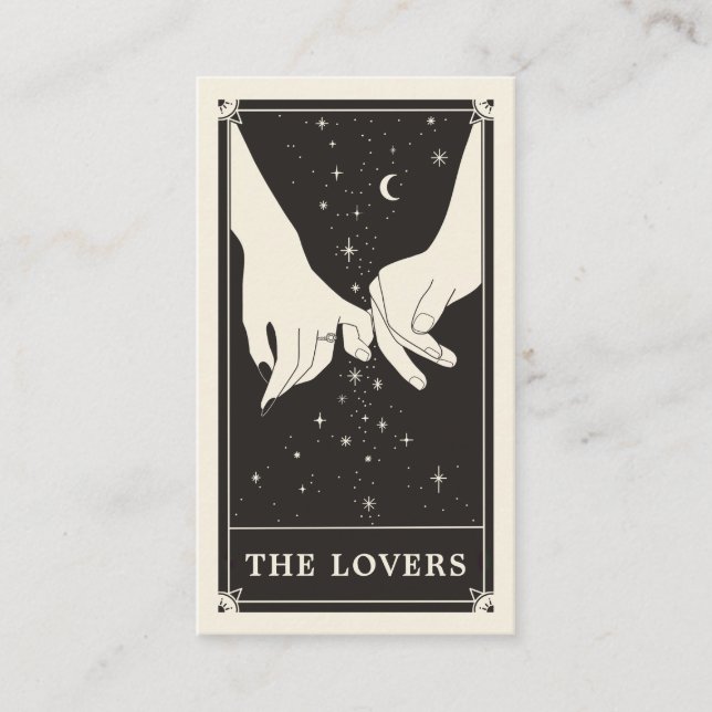 Celestial moon Tarot Wedding Save the Date Card (Front)