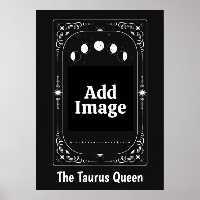 Celestial Moon Tarot Zodiac Gift Astrology Taurus Poster (Front)