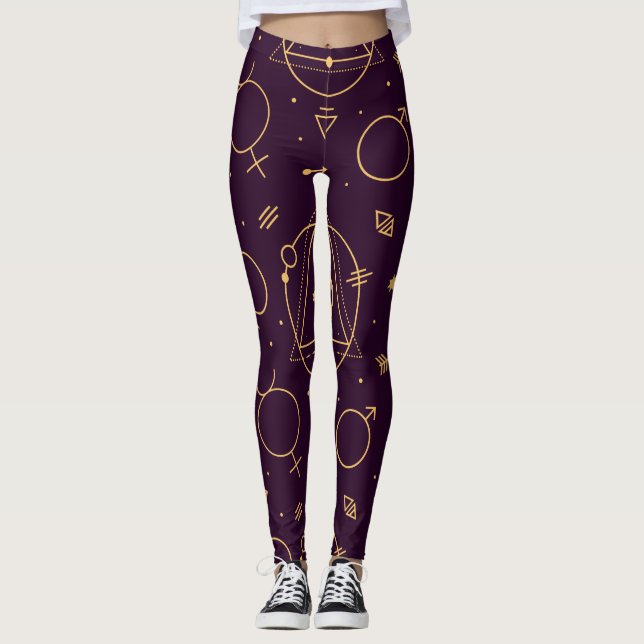 Celestial Moon Theme Leggings (Front)