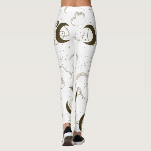 Celestial Moon Theme Leggings
