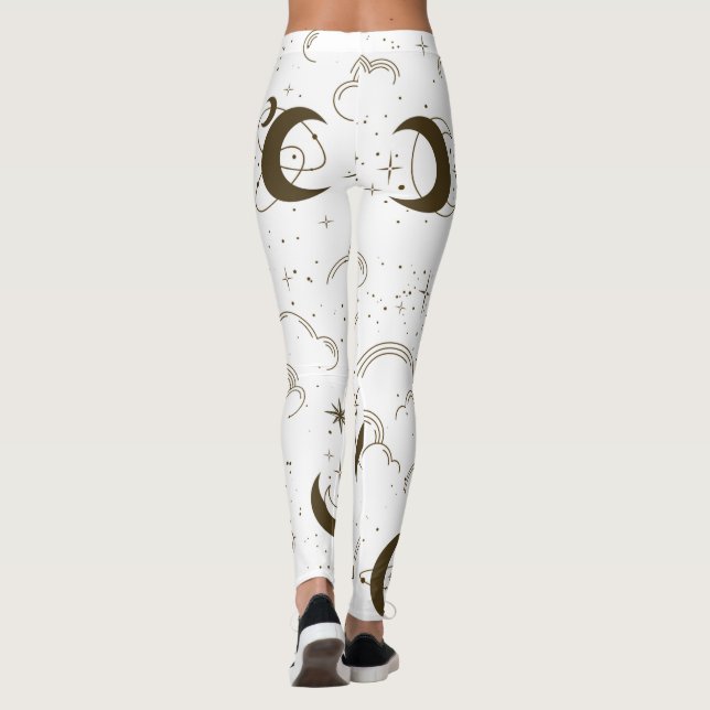 Celestial Moon Theme Leggings (Back)