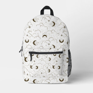 Celestial Moon Theme  Printed Backpack