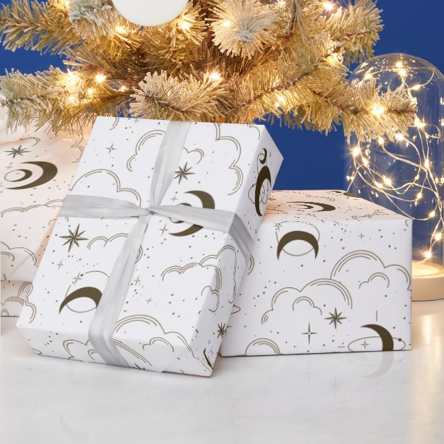 Celestial Moon Theme  Wrapping Paper (Holidays)