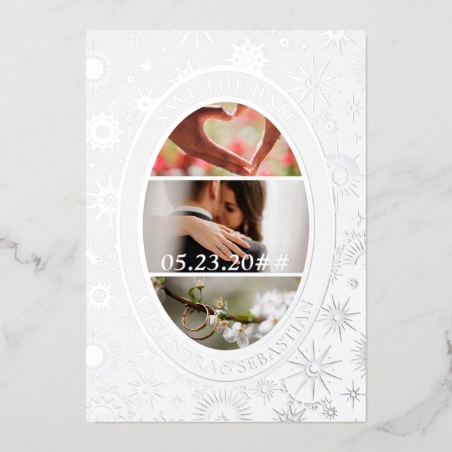 Celestial Moon Wedding Announcement Save the Date  (Front)