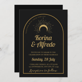 Celestial Moon Wedding Invite
