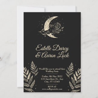 Celestial Moon Wedding Invite