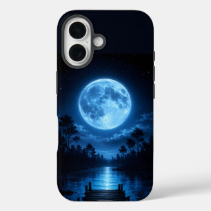 Celestial Moonlit Forest Reflection Aesthetic iPhone 16 Case