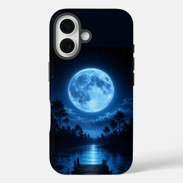 Celestial Moonlit Forest Reflection Aesthetic Case-Mate iPhone Case (Back)