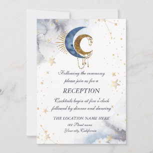 Celestial Moons,Stars Invitation