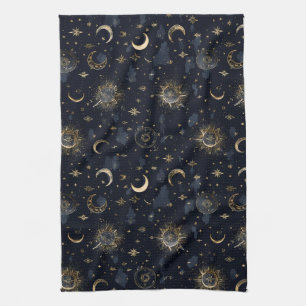 Celestial Moons & Stars Tea Towel