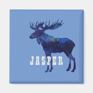 Celestial Moose Silhouette Custom Magnet