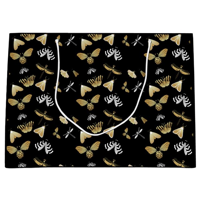 Celestial Moth Butterfly Pattern  Large Gift Bag (Front)