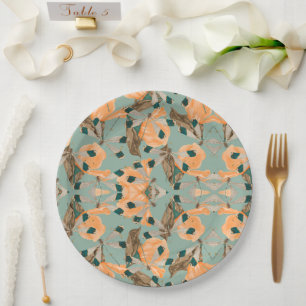 Celestial Moth Butterfly Pattern Paper Plate
