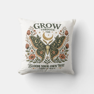 Celestial Moth Floral Sticker Cushion