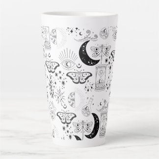 Celestial Moth, goth, witchy Latte Mug