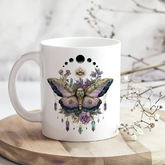 Celestial Moth Moon Phases  Large Coffee Mug