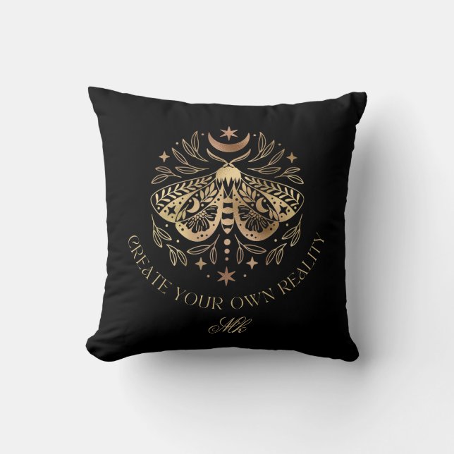 Celestial Moth Personalised Throw Pillow (Front)