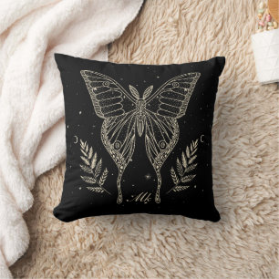 Celestial Moth Personalised Throw Pillow
