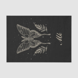 Celestial Moth Personalised Throw Pillow Tissue Paper