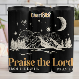 Celestial Mountain Praise the Lord Graphic Thermal Tumbler