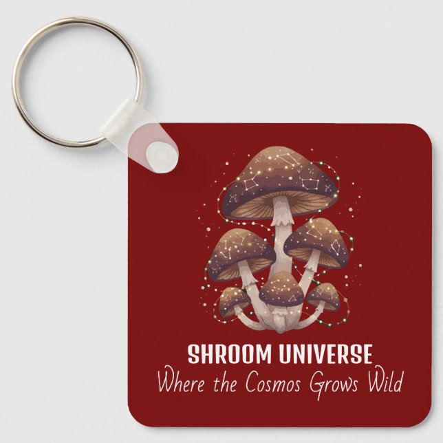 Celestial Mushroom Constellation Universe Key Ring (Front)