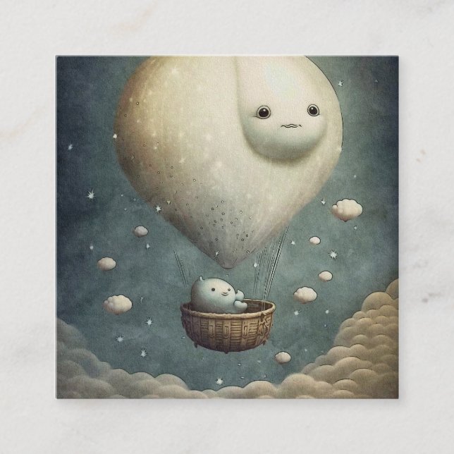 Celestial Mystic Art Square Business Card (Front)