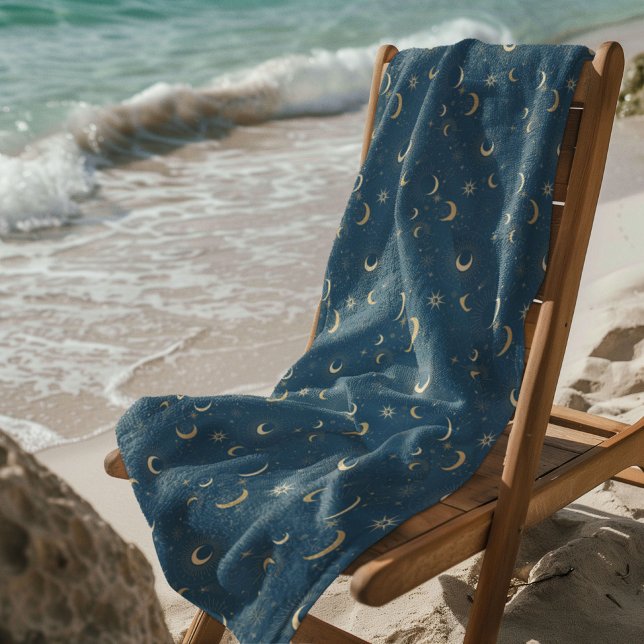 Celestial Mystical Seamless Pattern Beach Towel (Creator Uploaded)