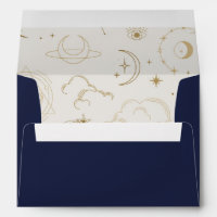 Celestial Mystical Star sign return address Envelo