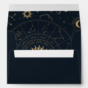Celestial Mystical Star sign return address  Envelope