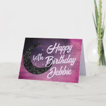 Celestial Name and Age Custom Birthday Card