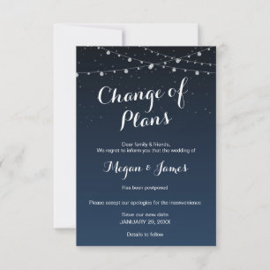 Celestial Navy Blue Starry Night Wedding Invitation