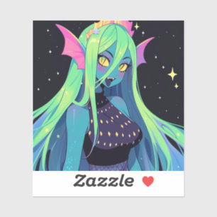 Celestial Neon Mermaid — Kawaii Cosmic Siren Vibes