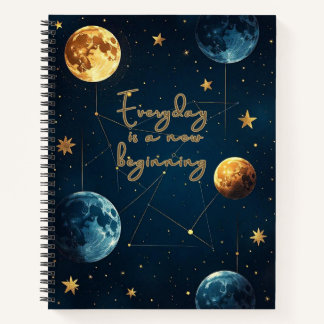 Celestial New Beginnings Spiral Notebook