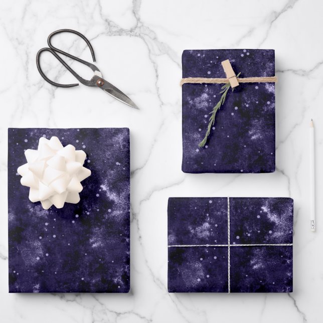 Celestial Nexus Galaxy Colour Palette | Galaxy Wrapping Paper Sheet (Front)