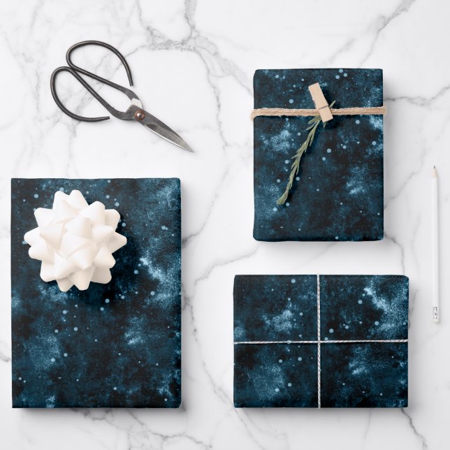 Celestial Nexus Galaxy Colour Palette | Tidal Wrapping Paper Sheet (Front)
